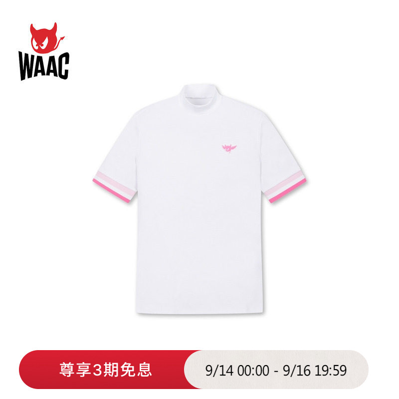 WAAC小恶魔官方春夏女士高尔夫服装MOCK TOP短袖T恤图片