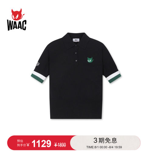 WAAC小恶魔官方春夏女士高尔夫服装短袖POLO针织衫