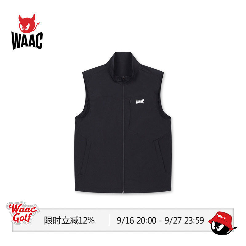 WAAC小恶魔官方男士高尔夫服装FULL ZIP VEST马甲