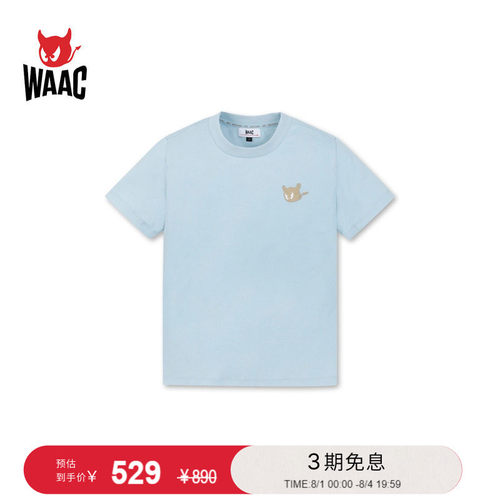 WAAC小恶魔官方春夏女士高尔夫服装CREWNECK TOP短袖T恤