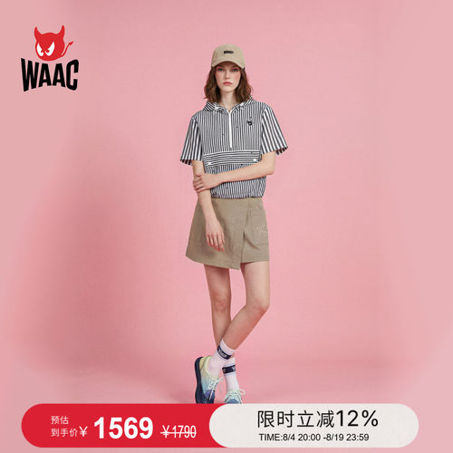 WAAC小恶魔官方春夏新品女士高尔夫服装A LINE SKORT短裙半身裙