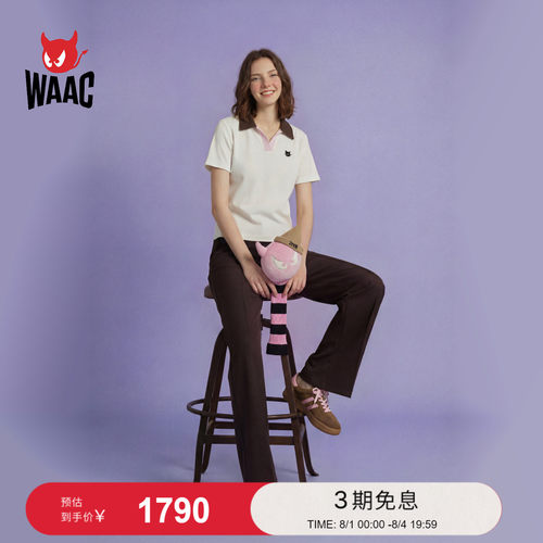 WAAC小恶魔官方春夏新品女士高尔夫服装TERRY POLO短袖POLO衫