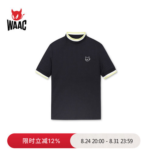 WAAC小恶魔官方春夏女士高尔夫服装MOCKNECK TOP短袖T恤