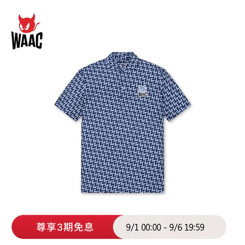 WAAC小恶魔官方春夏男士高尔夫服装TRAP POLO短袖POLO衫