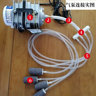 森森渔亭电磁式空气泵充气泵鱼泵鱼缸鱼池增氧机配件大全大功率泵