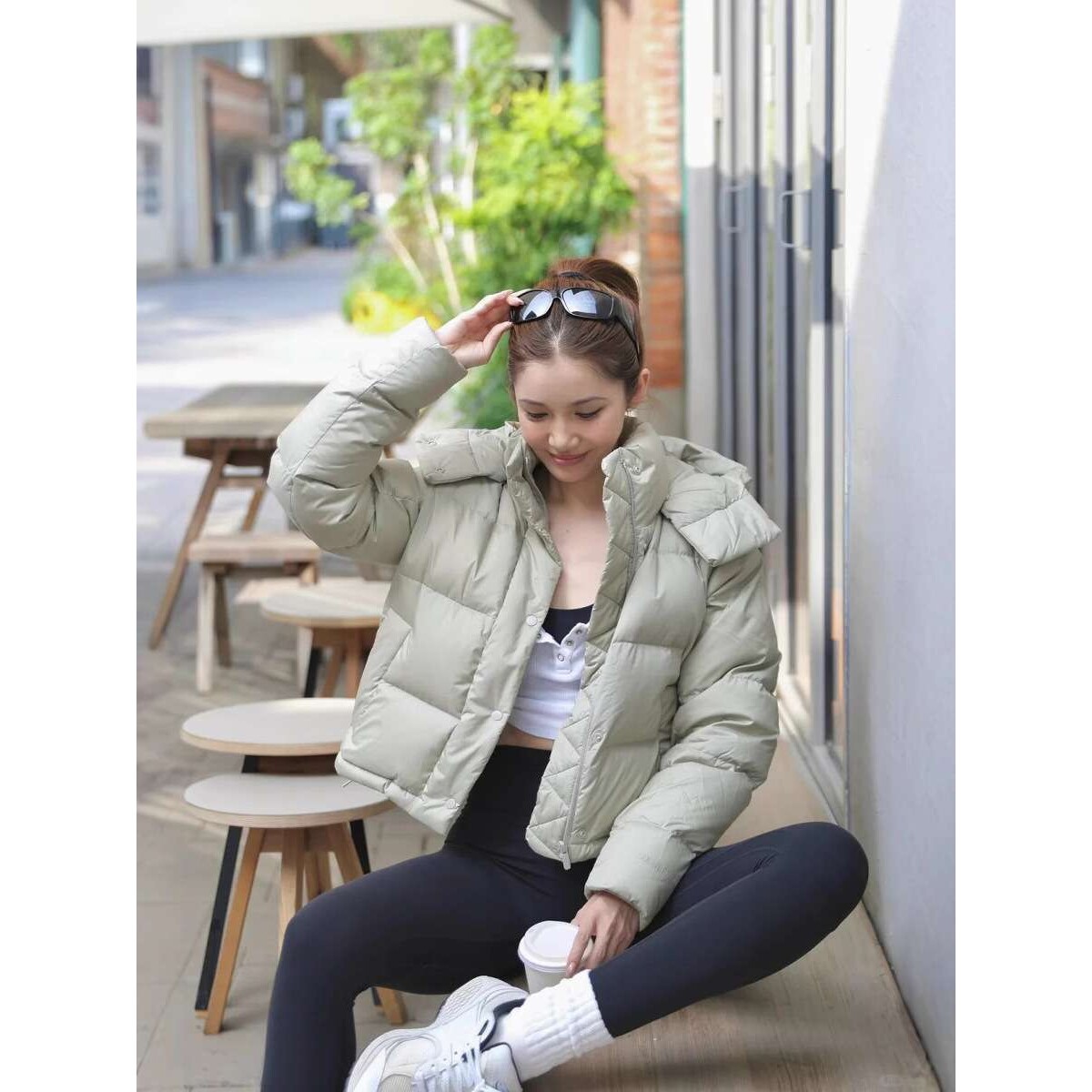 SLEEK CITY新品抢先购四格短款冬款宽松保暖外套女士图片