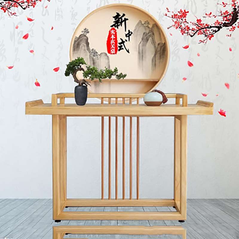 实木仿古禅意端景台新中式条案玄关桌古典门厅隔断供桌条几入户门