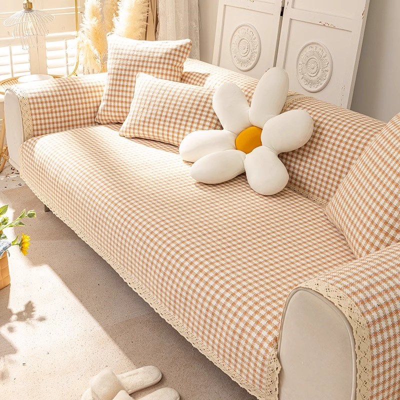 棉麻沙发垫四季通用2024新款A高档防滑沙发靠背盖巾亚麻夏季凉席