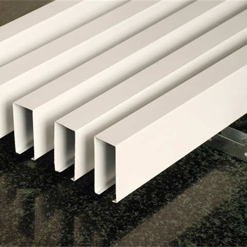 通铝型办公室u格k木纹铝定制方装饰通型材天花板背景栅方吊顶方