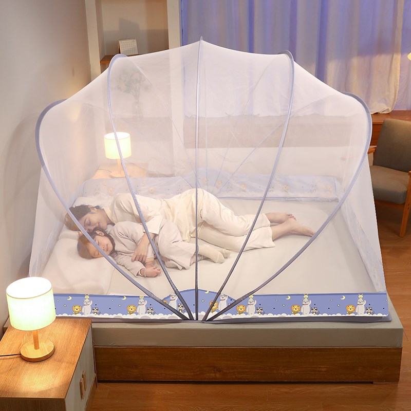 2025新款升级加高折叠蚊帐B学生宿舍蒙古包家用免安装蚊帐