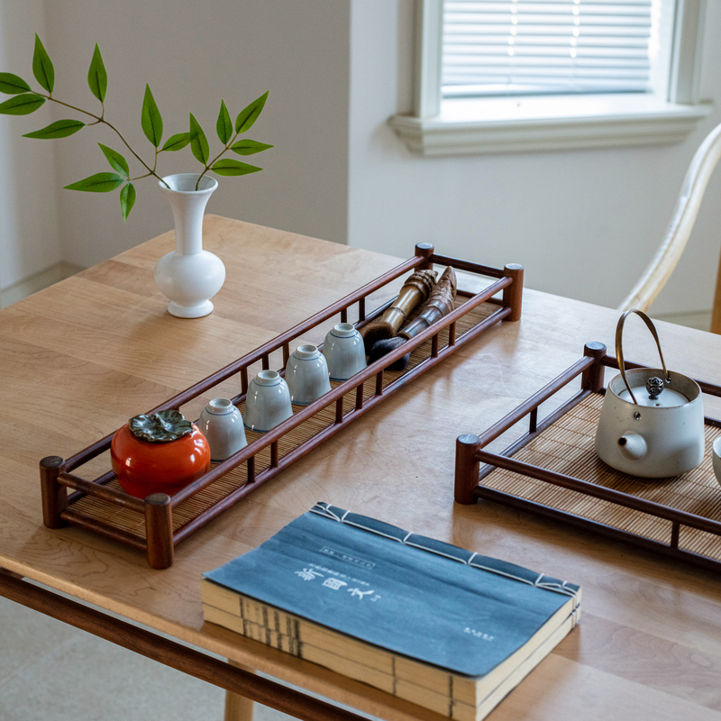 简约实木茶d盘轻奢白柚木檀木办公室刹时阳台茶桌禅意花园会客室