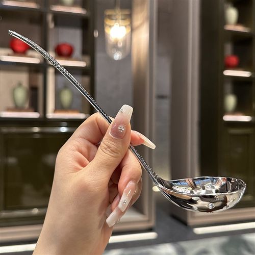 拒绝盗版!出德国304不锈钢 桌面汤勺漏勺火锅R勺子粥勺汤壳大勺子