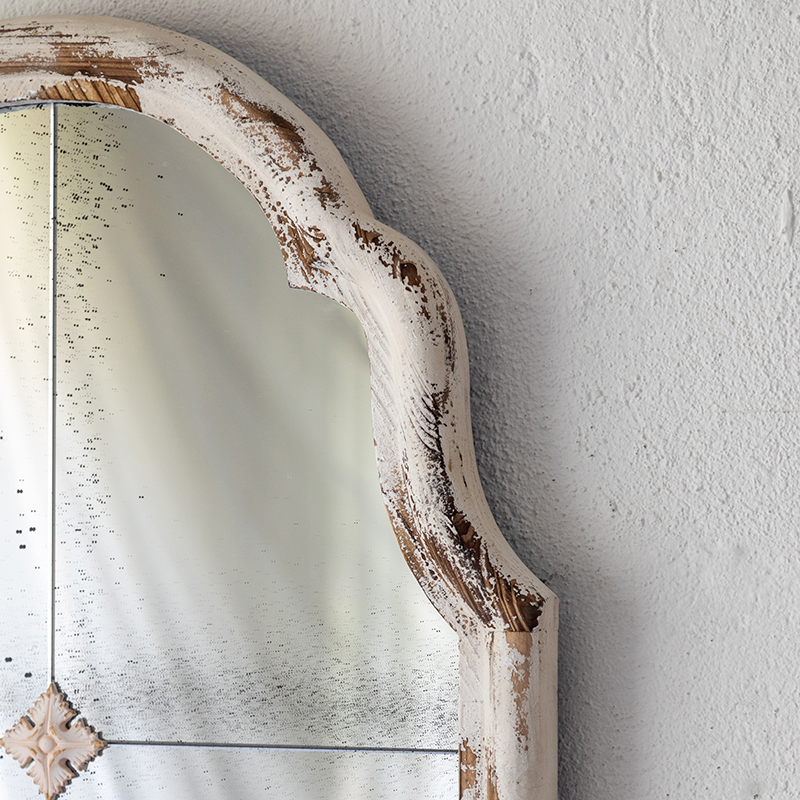 JZ008 法式乡村做旧民宿背景墙面装饰镜壁挂窗镜穿衣玄关镜墙饰品