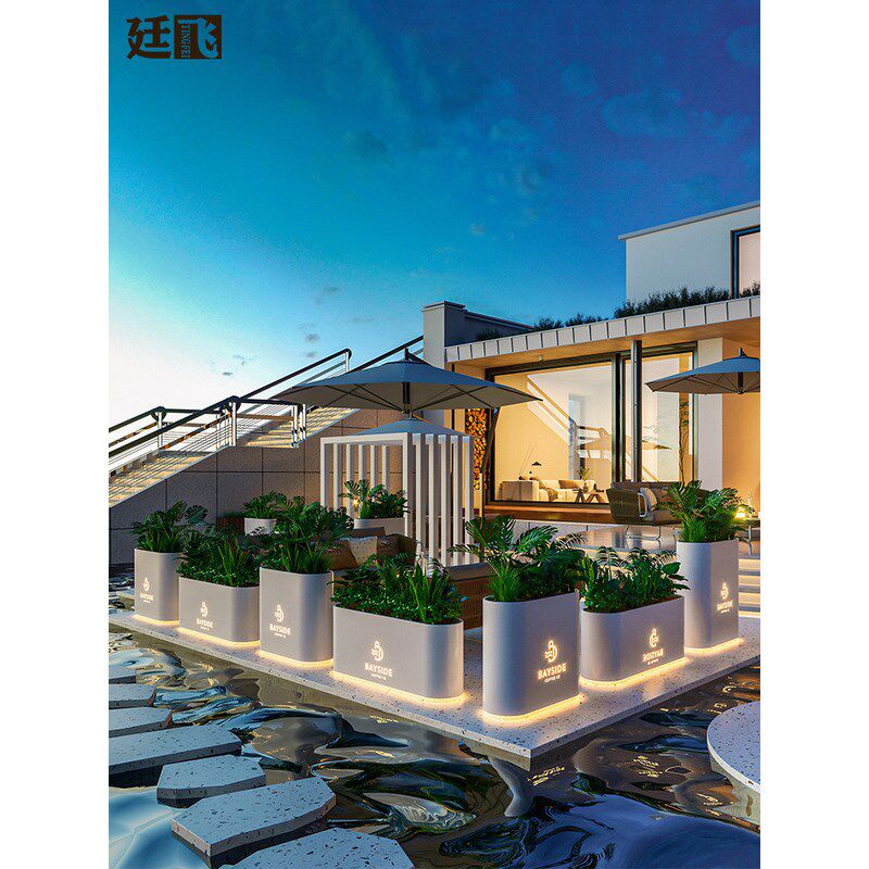 户外花箱可移动售楼部长方形定制市政商业街种植箱园艺花坛花架