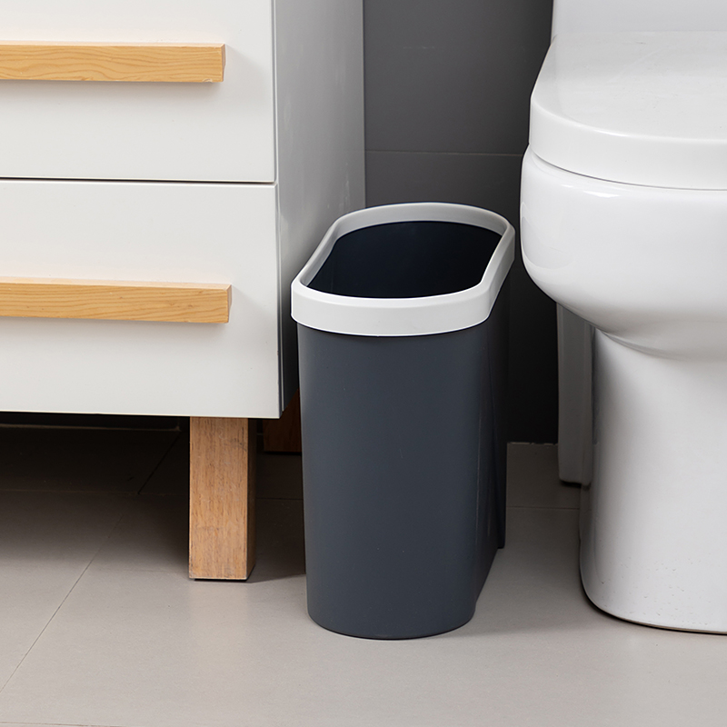 缝隙垃圾桶带盖家用卫生间厨房夹缝无盖长方形垃圾篓厕所纸篓小号