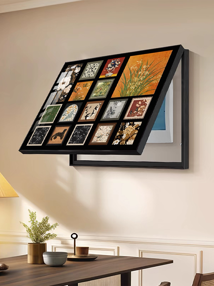 中古风百联电表箱装饰画高级感弱电源小众配电箱多媒体盒遮挡挂画