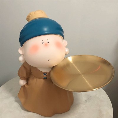 【新家的一百个快递】艺术家入户门钥匙收纳玄Q关摆件轻奢托盘挂