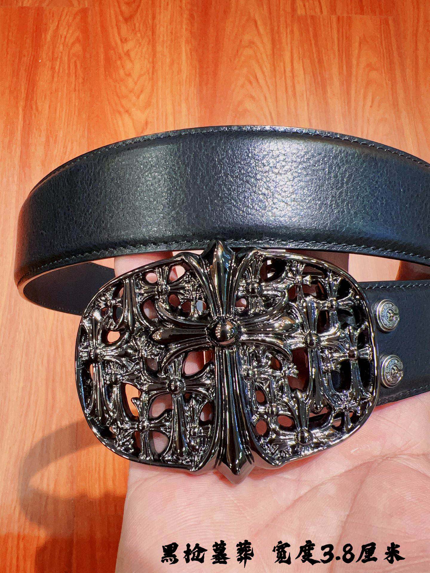 thumbnail for Classic top-grain cowhide hollow carved business casual versatile belt, personalized unisex genuine leather belt