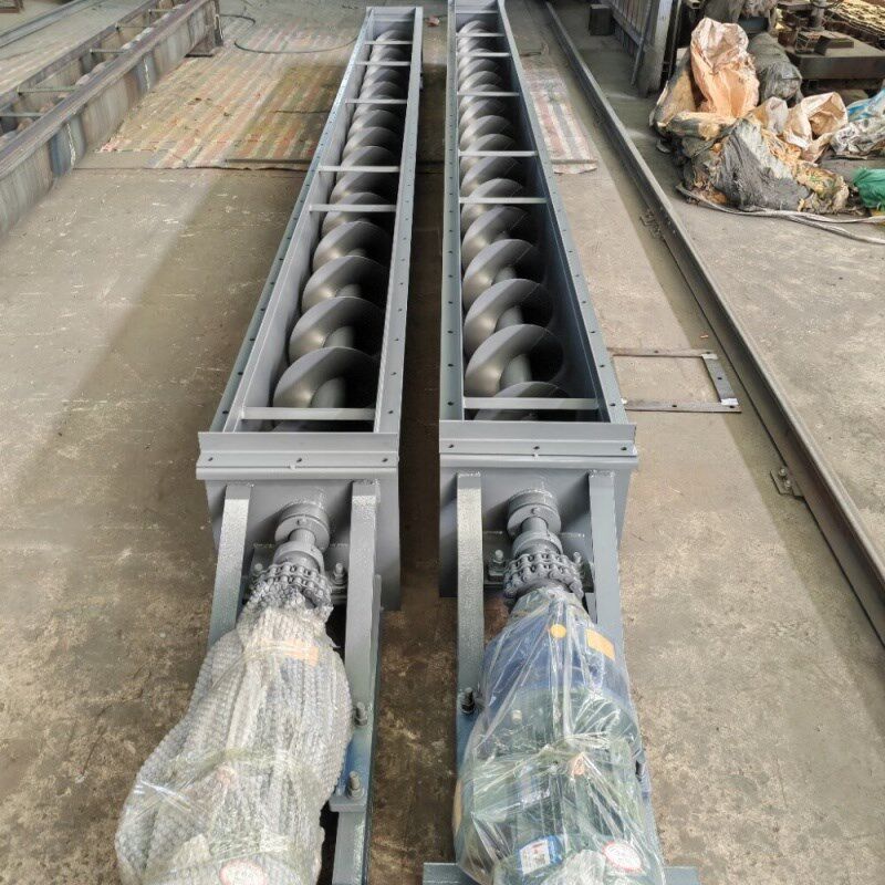 U型螺旋输送机沙子干粉水泥颗粒无轴管式双轴绞龙叶片提升上料机