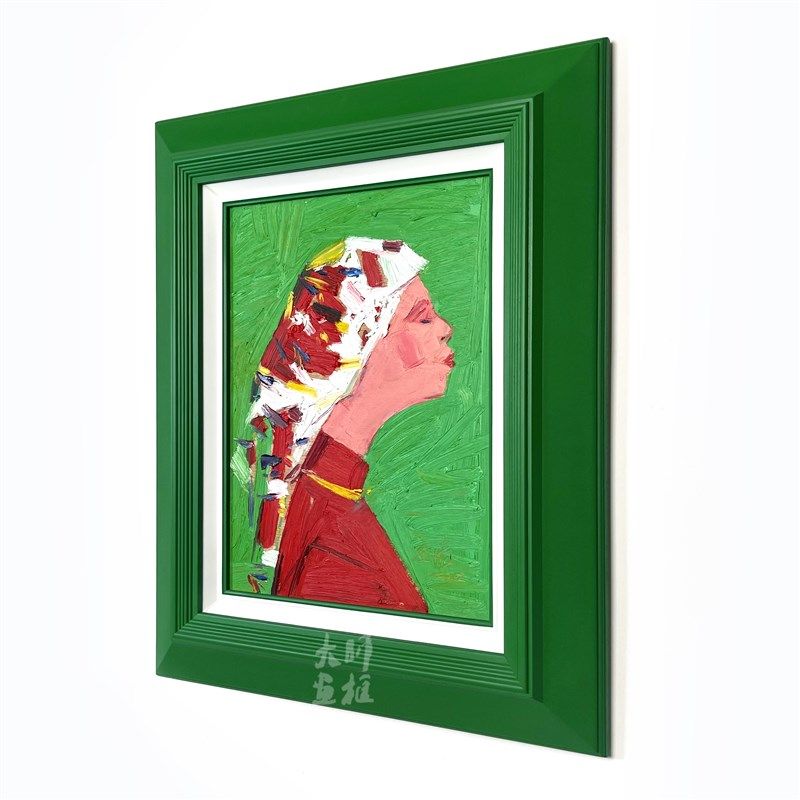 定制彩色简约画框相框纯实木油画框外框装裱挂墙线条a4拼图照片墙