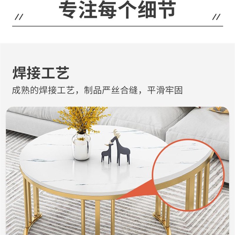 小桌子卧室坐地吃饭小户型客w厅家用圆形迷你型沙发边几轻奢小茶