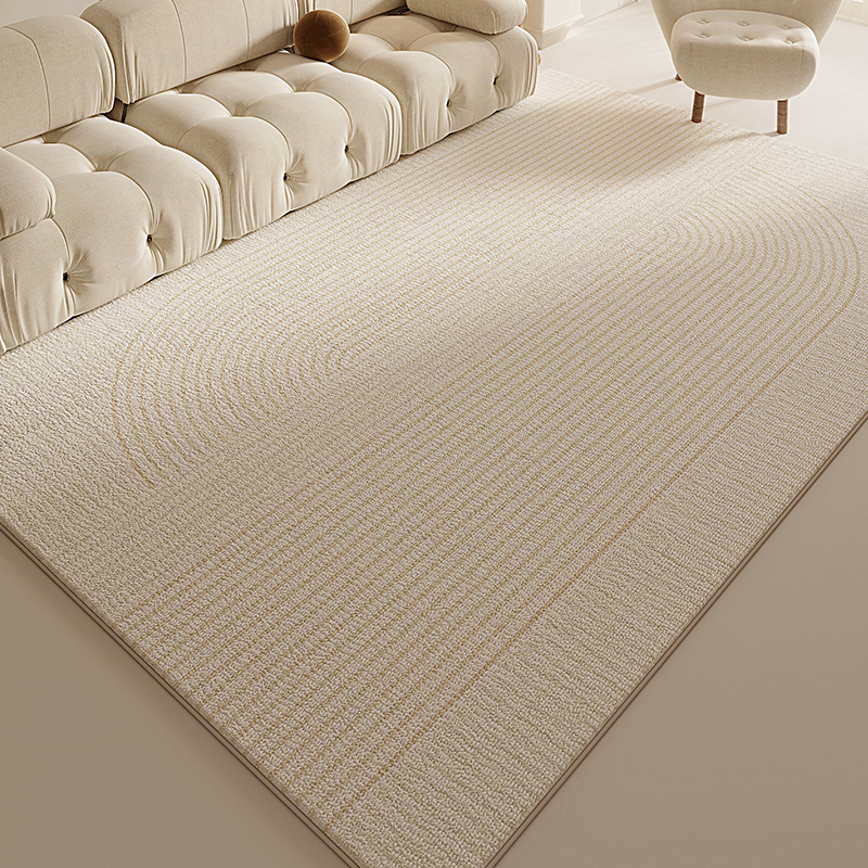 地毯客厅奶油风日式侘寂风简约高级感卧室床边P毯沙发茶几满铺地