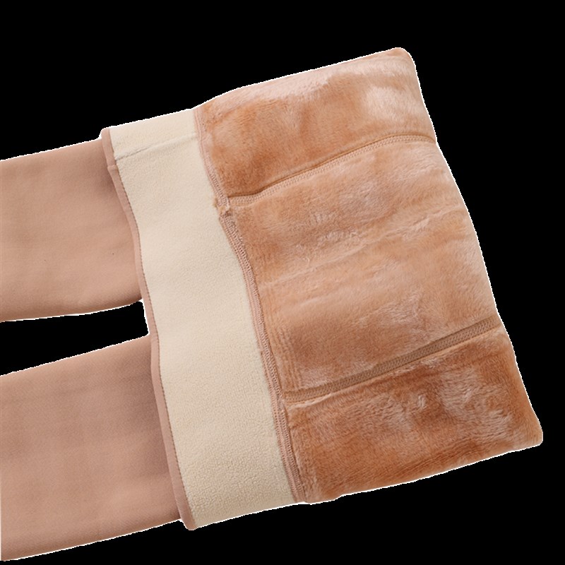 儿童光腿神器g冬季加厚加绒连裤袜一体自然肤色女童打底裤踩脚肉