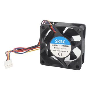 4P四线 6025散热风扇 支持温控调 线PWM暴力风扇12V0.3A