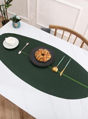 仿真植物芭蕉叶绿色餐垫餐厅餐桌垫超大号西餐垫轻奢风高级感装饰