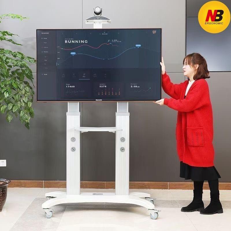 NB AVF1800-70-1P (55-80英寸)移动电视支架视频会议落地推车支架