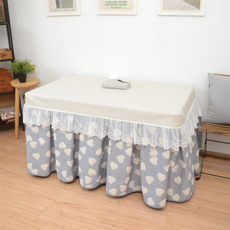 电炉罩长方形小清新提花烤火罩套防水防油冬季加厚加绒电茶几定做