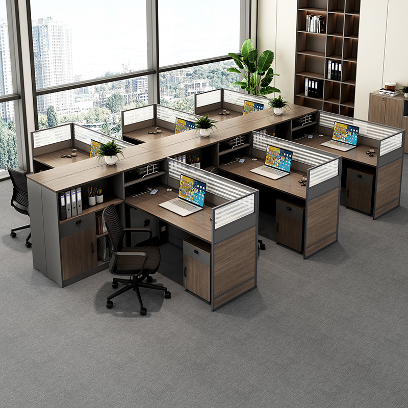 职员办公桌椅两人四人六人位桌椅组合屏风工位财务桌椅组合财务室