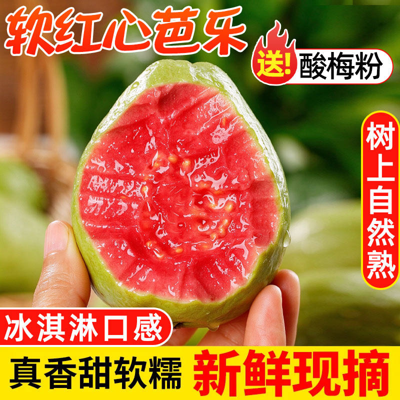 福建软糯红心芭乐新鲜水果软糯香甜番石榴冰淇淋口感孕妇整箱包邮