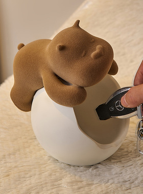 卡通可爱玄关钥匙收纳摆件进x门入户客厅办公室桌面装饰品搬家礼