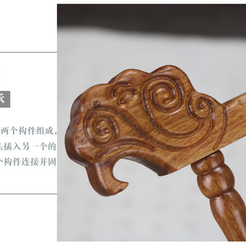 红木笔挂实木毛笔架花梨木文房四C宝初学者中式创意复古多功能钱