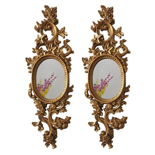 欧式雕花巴洛克墙上挂件壁饰客厅背景墙装饰创意艺术法式壁挂镜子