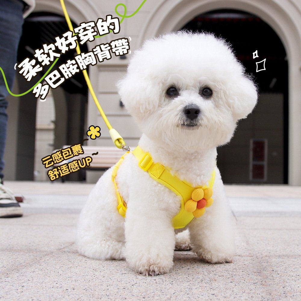 新款狗狗牵引绳 背心式宠物胸背带中小型犬多巴胺胸背遛狗绳