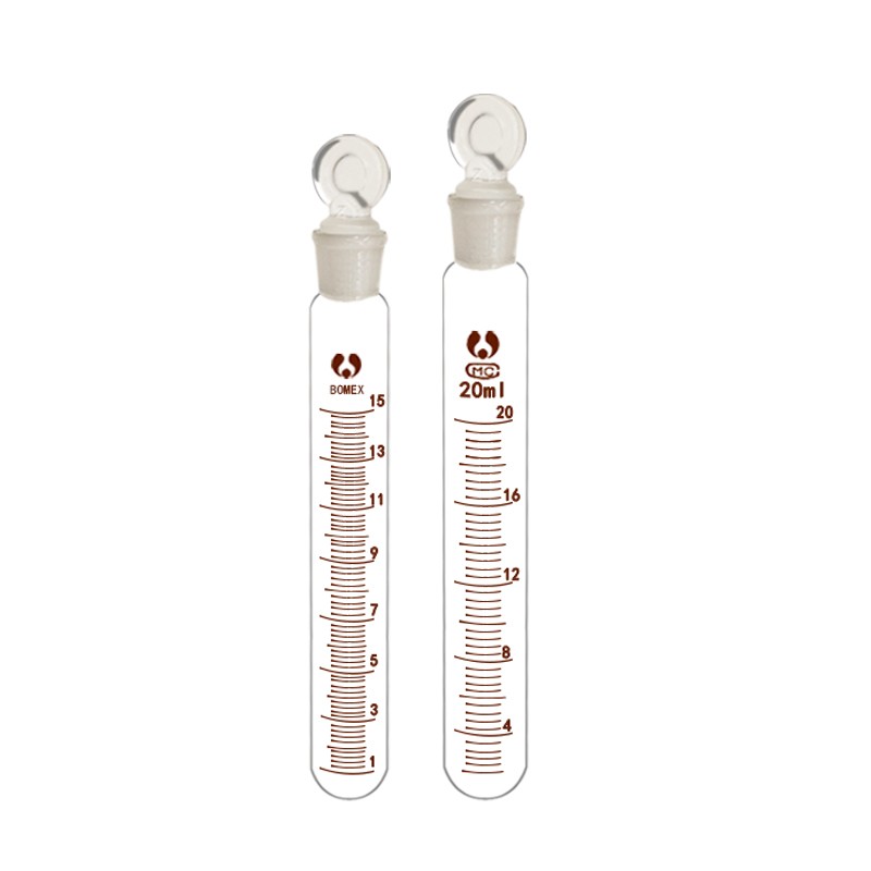 具塞试管圆底试管带刻度平口试管5/10/15/25/50ml标口磨口试管