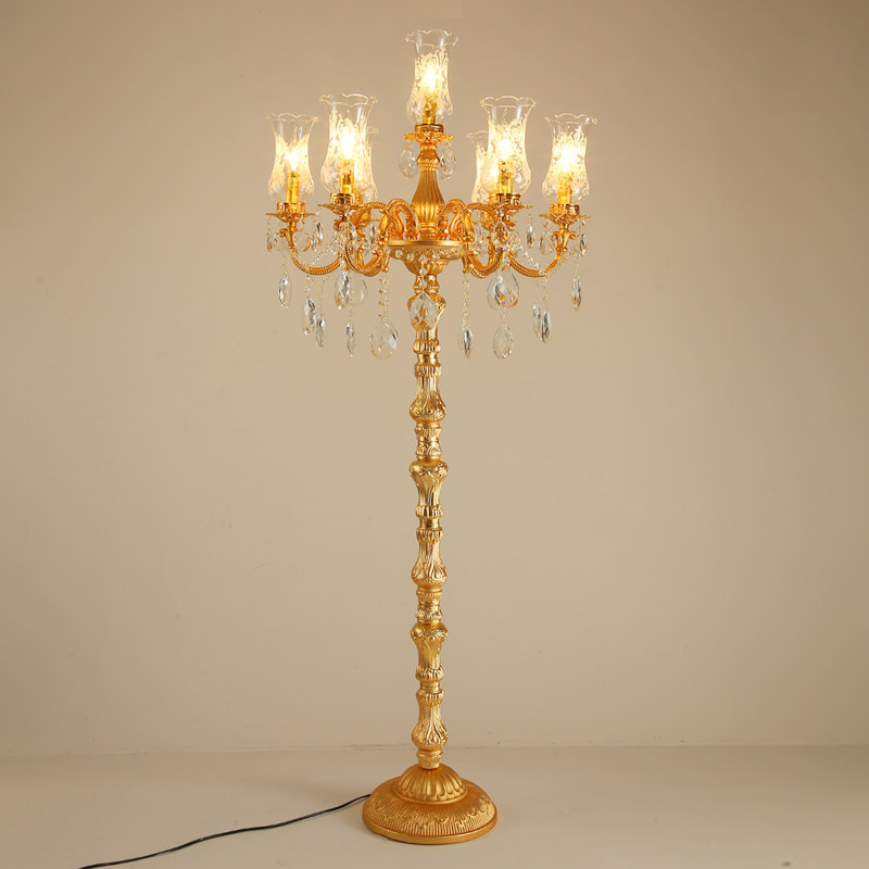 欧式水晶落地灯奢华客厅餐厅灯卧室灯锌合金酒店大堂过道装饰灯具