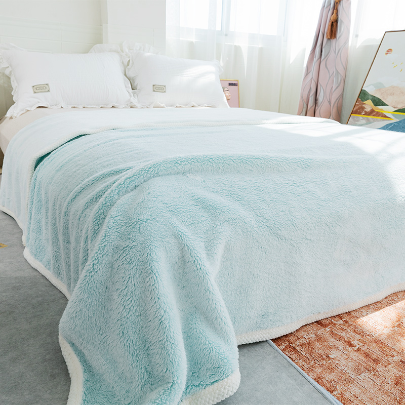 冬季毛毯云朵绒单人午睡毯儿童珊瑚绒盖毯被子加厚法兰绒毯子床单