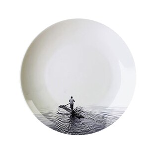 Quiet 饰盘子餐厅背景墙饰挂盘陶瓷盘画盘摆件10英寸 Lake静湖装