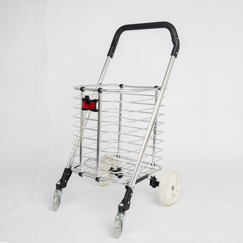 大号买菜车小拉车购物车折叠便携铝合金推车拖车超市菜篮子拉杆车