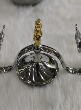 KTV摆台用品不锈钢镀银描金欧式桌面摆件果盘纸巾盒话筒架烟灰缸