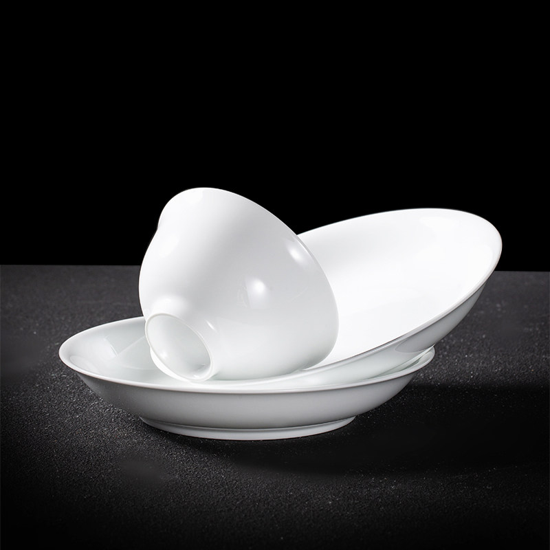 景德镇高温瓷饭碗餐具纯白釉下彩陶瓷盘子轻奢家用高白瓷面碗餐盘,餐饮具,碗,淘宝优惠券,粉丝福利购,淘宝优惠卷