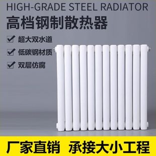 家用暖气片大水道钢制二柱暖气片壁挂式 钢制暖气片散热器 包邮