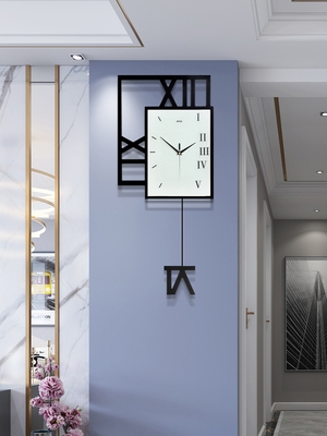 钟石用表家挂时英卧欧l摇厅w表挂个意尚装音北静客饰性时摆创钟室