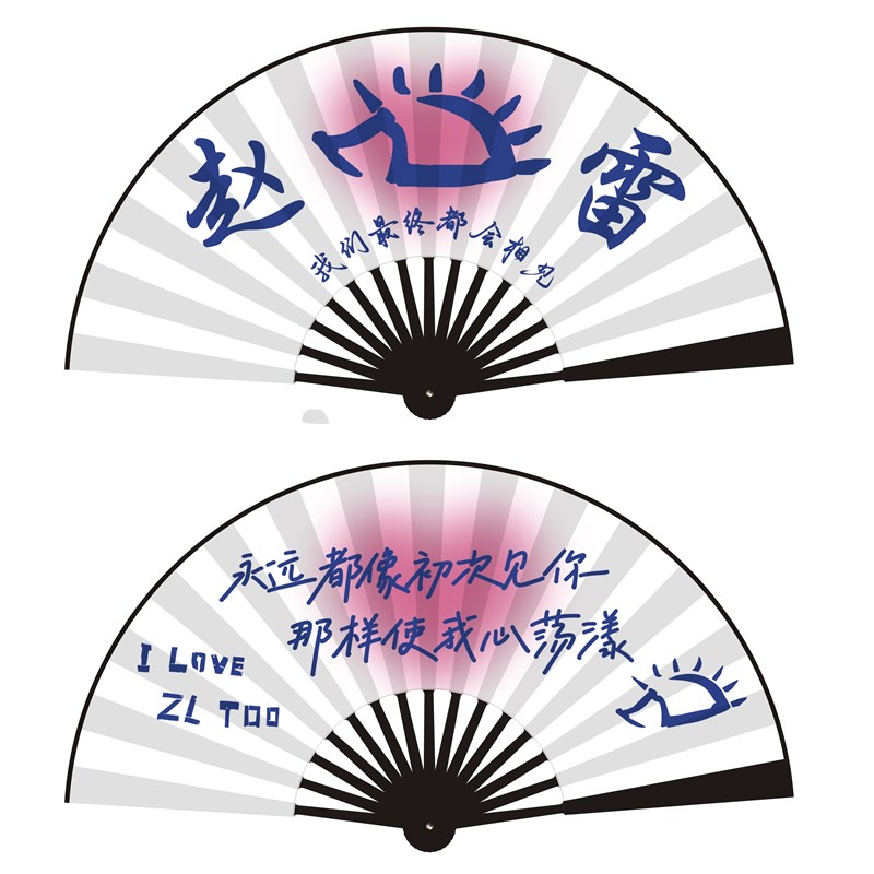 赵雷应援折扇没有信号演唱会刺B猬周边迷你扇民谣随身便携折叠扇