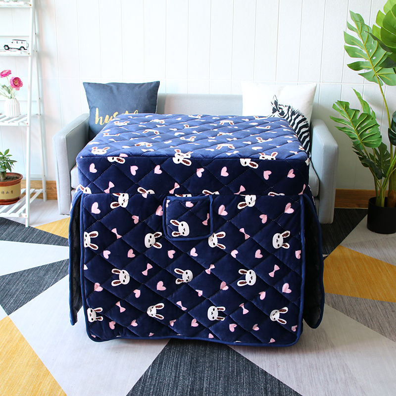 桌面揭盖烤火被子加绒加厚电炉子罩套正方形冬季取暖炉套电暖炉罩