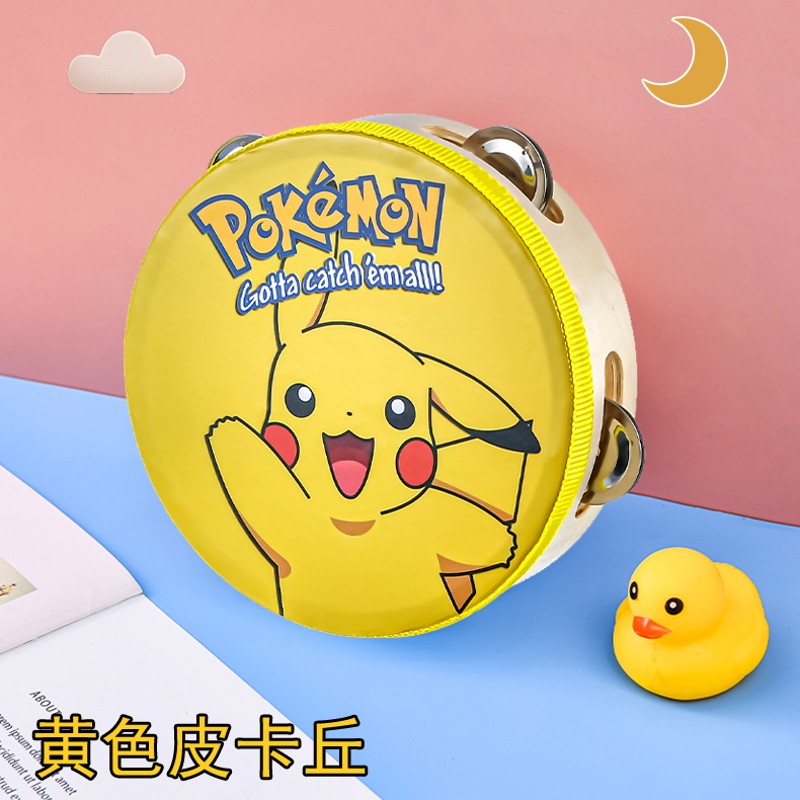 儿童表演手鼓手拍鼓铃鼓摇铃舞蹈打击小乐器手摇T铃鼓幼儿园老师