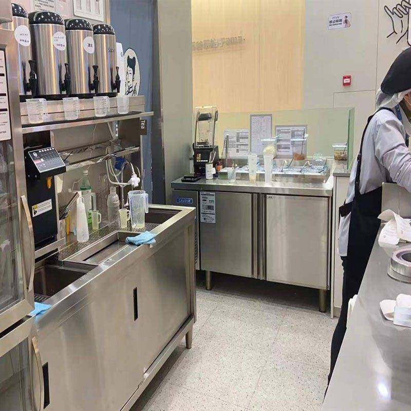 不锈钢冷藏工作台咖啡厅水吧奶茶操作台平板冷藏水吧冷柜定制,厨房电器,其他商用厨电,淘宝优惠券,粉丝福利购,淘宝优惠卷